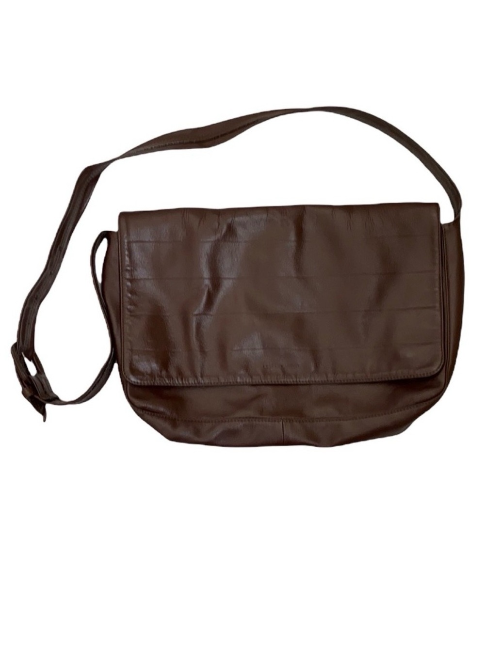 Les Copains Leather Shoulder Bag Made in Italy Vintage Brown Size OS - Picture 2 of 9